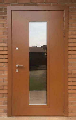 Порошковая дверь со стеклом