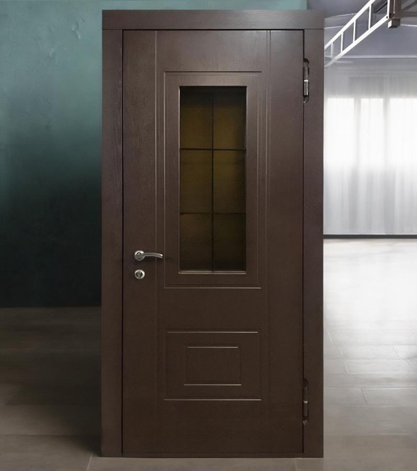 Коричневая с остеклением Коричневая с остеклением